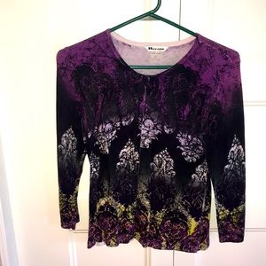 Nygard cardigan with beautiful fall winter colours